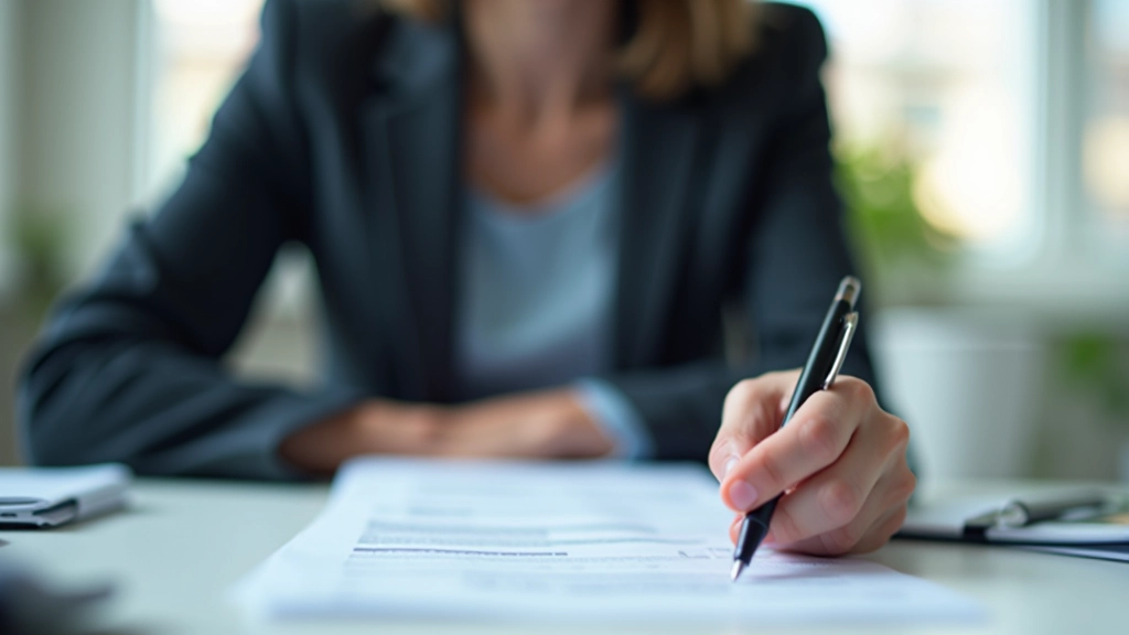 Person at desk pointing with pen at different highlighted sections of a bank statement showing transaction categories