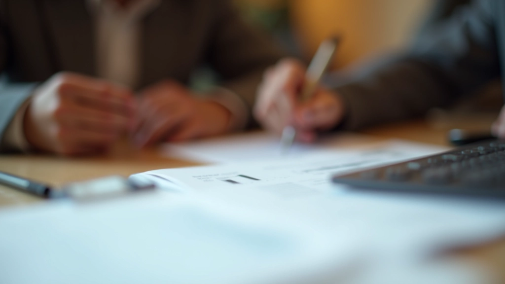 Taking notes while reviewing financial documentation
